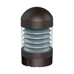 BOLLARD ROUND/DOME TOP/LOUVER/14-19-24W/30-40-50K/120-277V